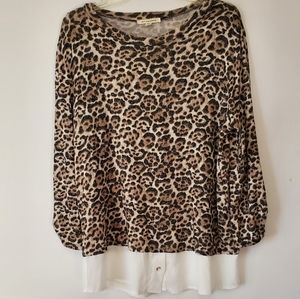 Don't Stop Believing/Cheetah Layered Top